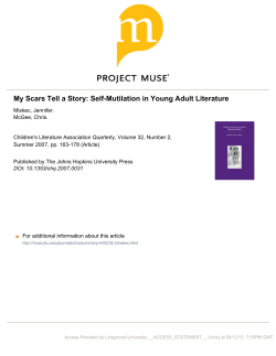 My Scars Tell a Story: Self-Mutilation in Young Adult Literature