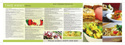 TAKE AWAY MENU - Mezze Restaurants