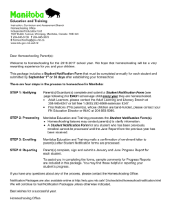 Home Schooling Notification Form