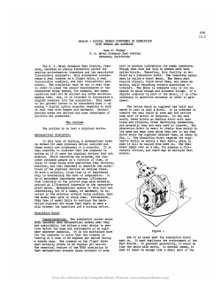 ANALOG - DIGITAL HYBRID COMPUTERS IN SIMULATION WITH