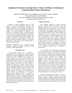 Adapting to Student Learning Styles: Using Cell Phone Technology