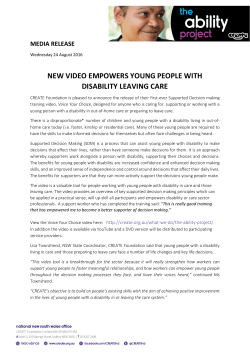 New Training Empowers Young People with a Disability in Care