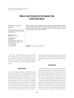 Mature Cystic Teratoma of the Fallopian Tube