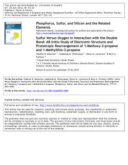 Sulfur Versus Oxygen in Interaction with the Double Bond: AB Initio