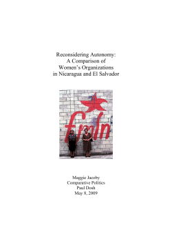 A Comparison of Women`s Organizations in Nicaragua and El