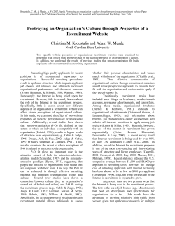 Portraying an Organization`s Culture through Properties of a