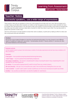 B2 Teacher Notes 6 - Trinity College London