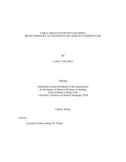 CORAL SKELETON DENSITY BANDING: BIOTIC RESPONSE TO