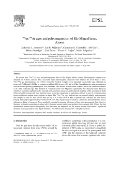 40Ar=39Ar ages and paleomagnetism of Sa&tilde;o Miguel lavas, Azores