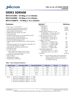 2Gb: x4, x8, x16 DDR3 SDRAM