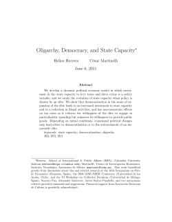 Oligarchy, Democracy, and State Capacity