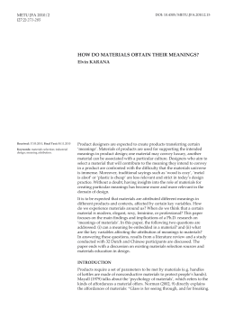 how do materials obtain their meanings?