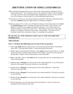 identification of simulated drugs