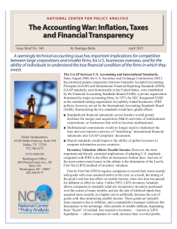 The Accounting War: Inflation, Taxes and Financial Transparency