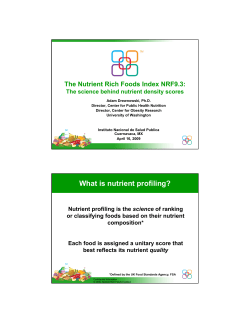 The Nutrient Rich Foods Index NRF9.3