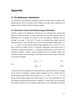 The Boltzmann distribution - diss.fu
