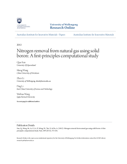 Nitrogen removal from natural gas using solid boron: A first