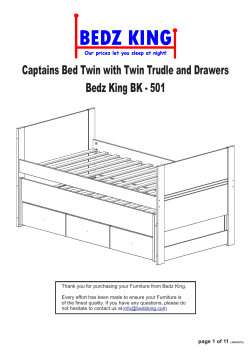 Assembly Instructions | BK 501 | Twin Captains Bed