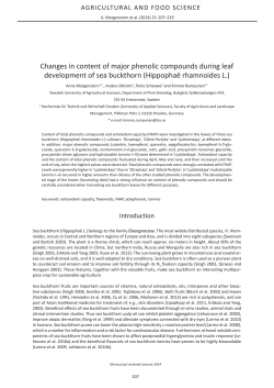 Changes in content of major phenolic compounds during leaf