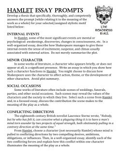 Hamlet Essay Prompts