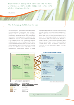 Biodiversity, ecosystem services and human welfare: an economist`s