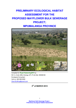 PRELIMINARY ECOLOGICAL HABITAT ASSESSMENT FOR THE