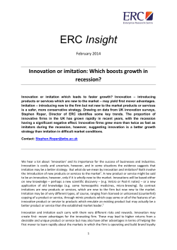 Innovation or imitation: Which boosts growth in recession?