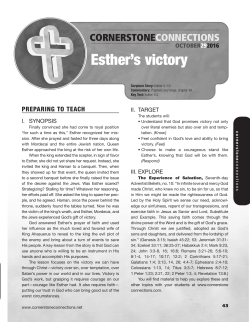 Esther`s victory - Cornerstone Connections