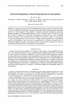 Hormonal Regulation of Sexual Reproduction in