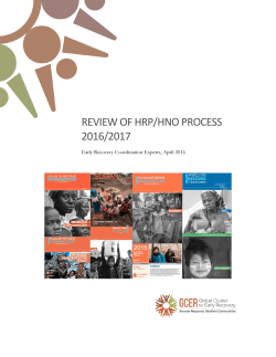 review of hrp/hno process 2016/2017