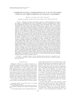 community-level consequences of a plant invasion
