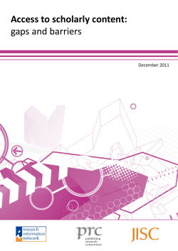 Access to scholarly content: gaps and barriers