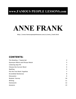 anne frank - Famous People Lessons