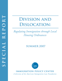 Division and Dislocation: - American Immigration Council