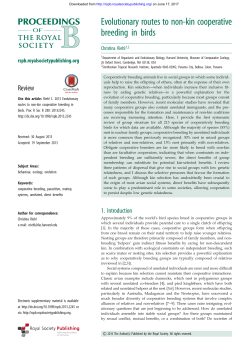 Evolutionary routes to non-kin cooperative breeding in birds