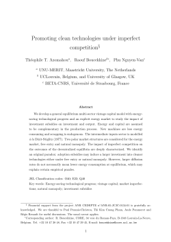 Promoting clean technologies under imperfect competition&sect;