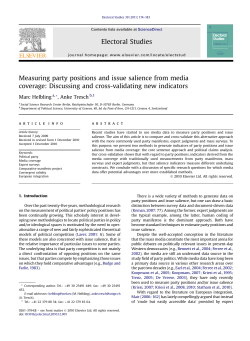 Measuring party positions and issue salience from media coverage