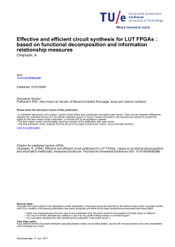 Effective and efficient circuit synthesis for LUT FPGAs : based on