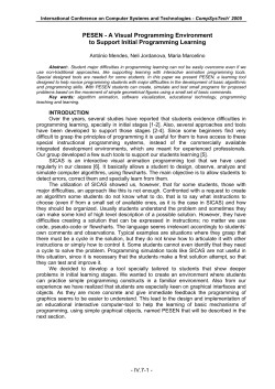 PESEN - A Visual Programming Environment to Support Initial