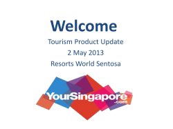 Tourism Product Update 2 May 2013 Resorts World