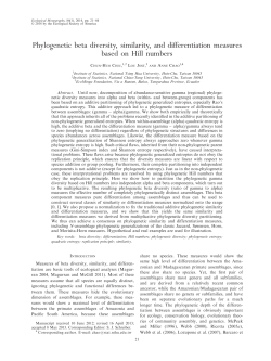 Phylogenetic beta diversity, similarity, and differentiation measures