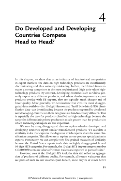Do Developed and Developing Countries Compete Head to Head?