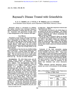 Raynaud`s Disease Treated with Griseofulvin