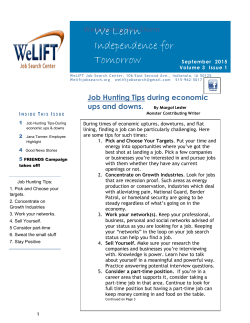 2015 September - WeLIFT Job Search Center