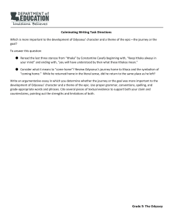 Culminating Writing Task Directions Grade 9: The Odyssey