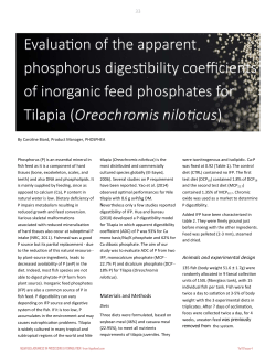 Evaluation of the apparent phosphorus digestibility