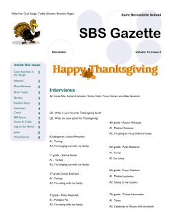 November 2015 - St. Bernadette Catholic School