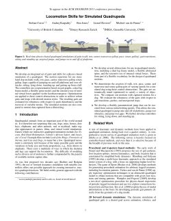 Locomotion Skills for Simulated Quadrupeds