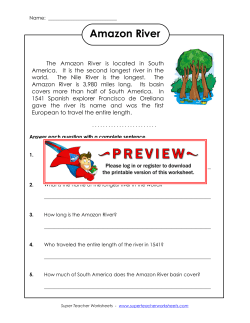 Amazon River - Super Teacher Worksheets