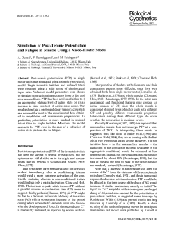 Simulation of post-tetanic potentiation and fatigue in muscle using a